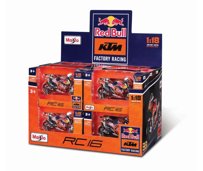 Maisto motocicleta metalica red bull ktm scara 1 la 18 Maisto motocicleta metalica red bull ktm scara 1 la 18