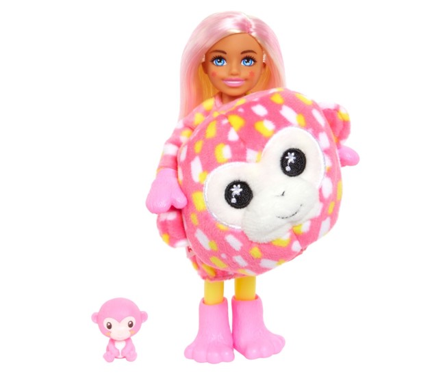 Barbie papusa chelsea cutie reveal maimutica