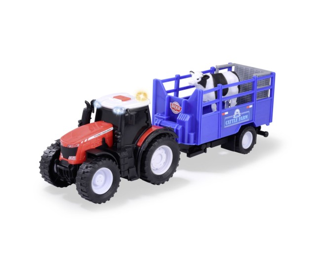 Dickie massey ferguson tractor si remorca cu sunete si lumini Dickie massey ferguson tractor si remorca cu sunete si lumini