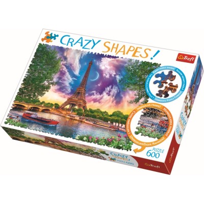 Puzzle trefl 600 cu piese ciudate - cer de poveste la paris