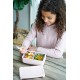 Cutie pranz bento cu compartimente detasabile, melii, pink purple