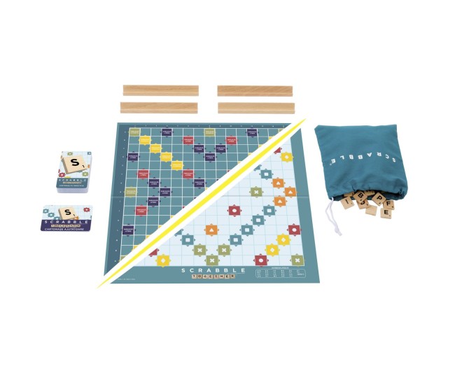Joc scrabble 2 in 1 din lemn in limba romana Joc scrabble 2 in 1 din lemn in limba romana