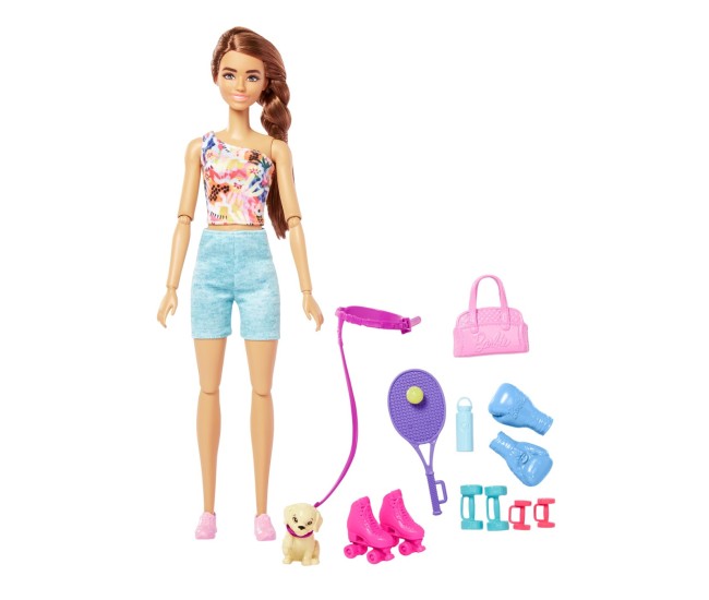 Barbie set de joaca cu accesorii papusa barbie sportiva Barbie set de joaca cu accesorii papusa barbie sportiva