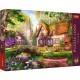 Puzzle trefl 1000 premium plus tea time casuta din padure Puzzle trefl 1000 premium plus tea time casuta din padure