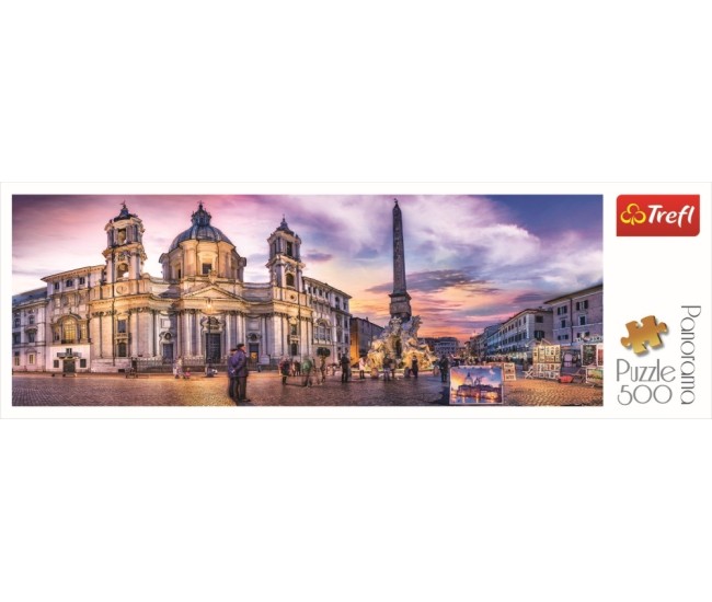 Puzzle trefl 500 panorama piata navona din roma Puzzle trefl 500 panorama piata navona din roma