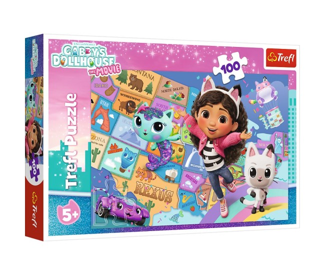 Puzzle trefl 100 gabbys dollhouse prietenia in casa pisicilor lui gabby Puzzle trefl 100 gabbys dollhouse prietenia in casa pisicilor lui gabby