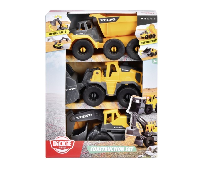 Dickie volvo set 3 utilaje pentru constructii