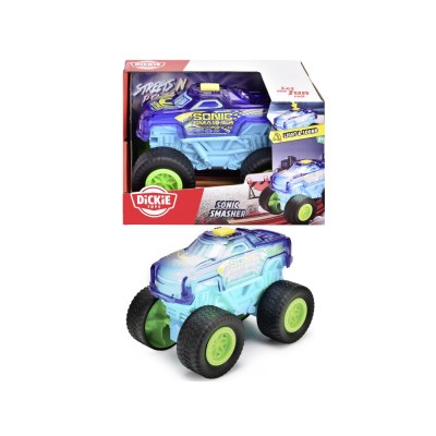Dickie masina de teren sonic smasher cu lumini si sunete 17cm