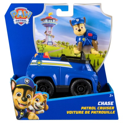 Patrula catelusilor set vehicul de baza patrol cruiser si figurina chase