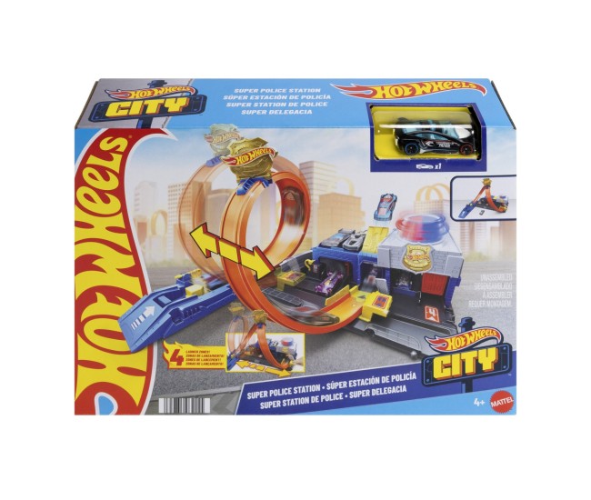 Hot wheels city set de joaca super statie de politie Hot wheels city set de joaca super statie de politie
