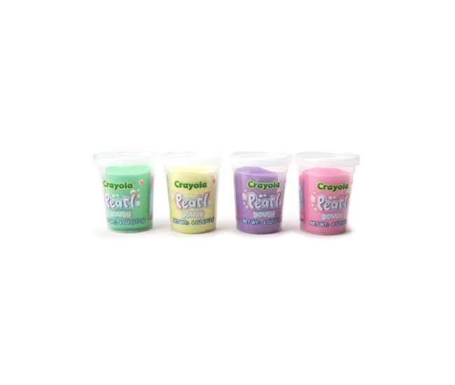 Crayola pearl set 4 borcanase cu plastelina sidefata Crayola pearl set 4 borcanase cu plastelina sidefata