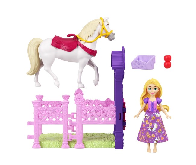 Disney princess set de joaca grajdul regal al lui rapunzel papusa si accesorii