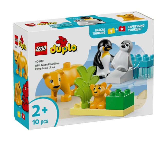 Lego duplo familii de animale salbatice: pinguini si lei 10442 Lego duplo familii de animale salbatice: pinguini si lei 10442