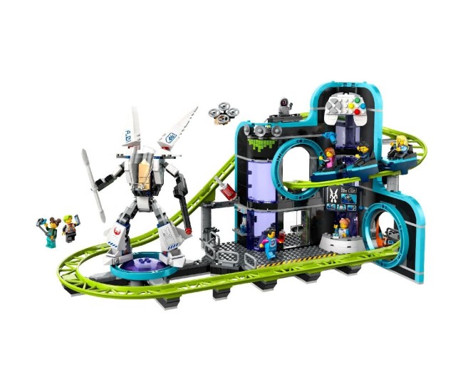 Lego city parc cu roller-coaster lumea robotilor 60421 Lego city parc cu roller-coaster lumea robotilor 60421