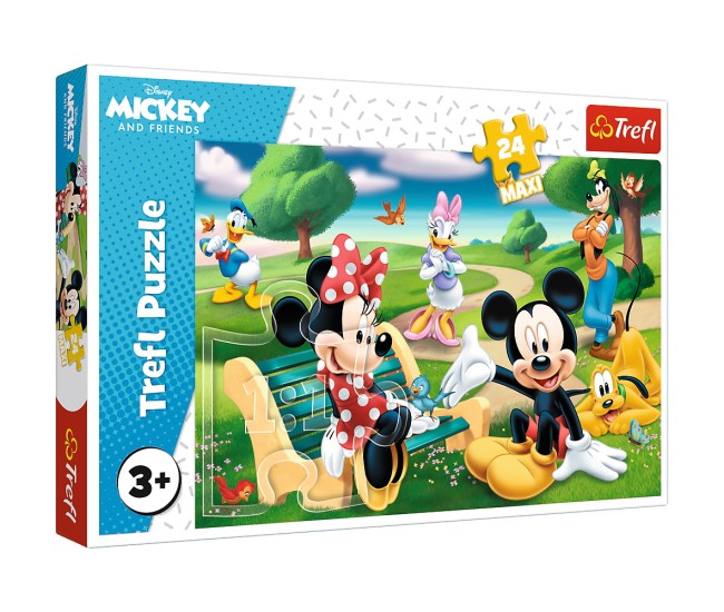 Puzzle trefl 24 maxi mickey mouse intre prieteni Puzzle trefl 24 maxi mickey mouse intre prieteni