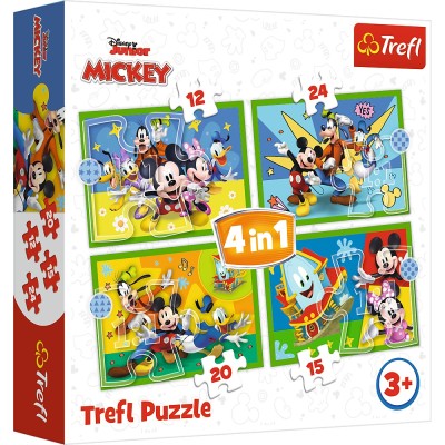 Puzzle trefl 4in1 mickey mouse si prietenii Puzzle trefl 4in1 mickey mouse si prietenii