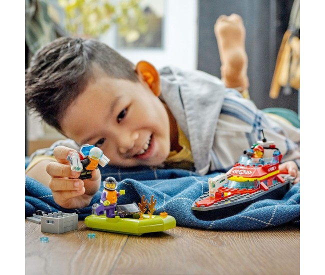 Lego city barca de salvare a pompierilor 60373 Lego city barca de salvare a pompierilor 60373