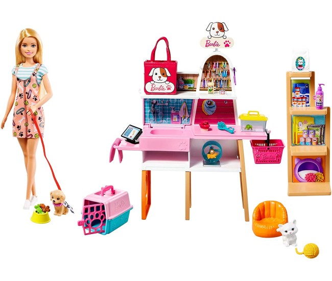 Barbie set de joaca magazin accesorii animalute Barbie set de joaca magazin accesorii animalute