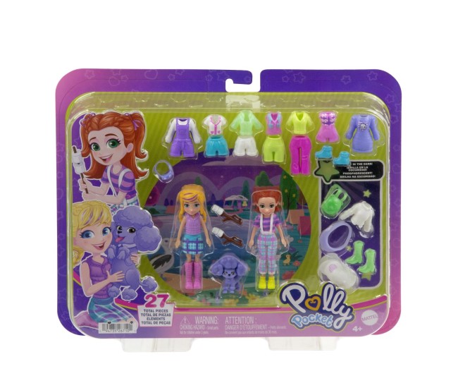 Polly pocket set 2 papusi si accesorii 27 piese Polly pocket set 2 papusi si accesorii 27 piese