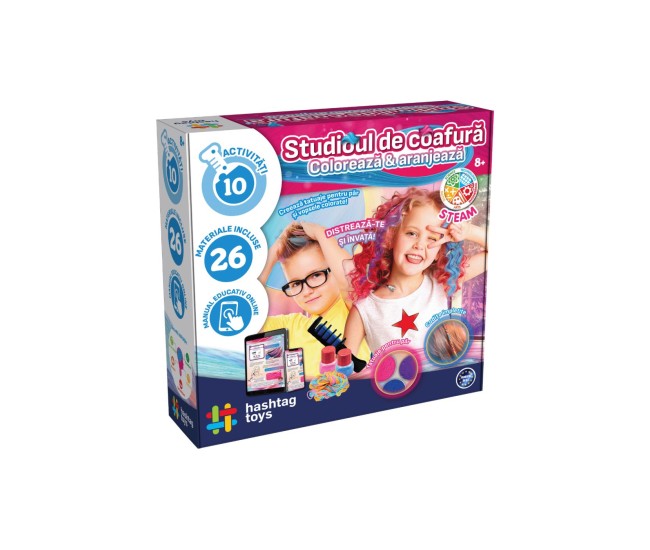 Set studio de coafura coloreaza si aranjeaza