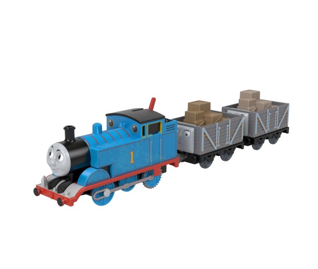Thomas locomotiva motorizata clasic thomas cu 2 vagoane