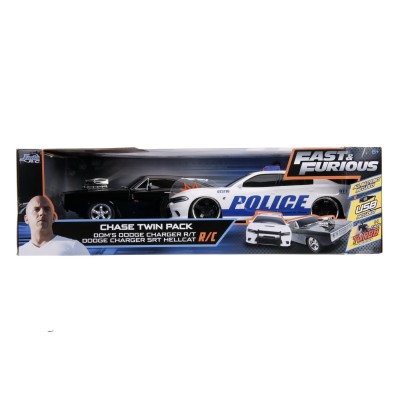 Set masinute fast and furious rc toyota supra&dodge charger srt scara 1:16