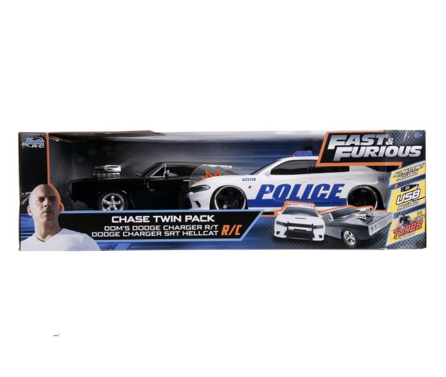 Set masinute fast and furious rc toyota supra&dodge charger srt scara 1:16
