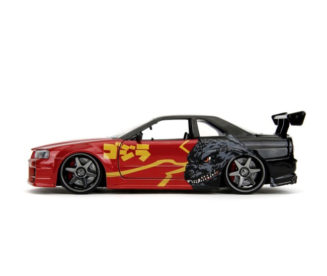 Jada godzilla masinuta metalica nissan skyline gtr scara 1 la 24 Jada godzilla masinuta metalica nissan skyline gtr scara 1 la 24