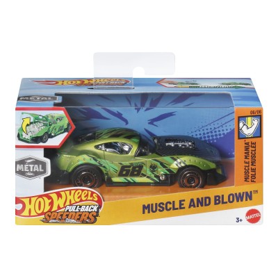 Hot wheels masinuta metalica cu sistem pull back muscle and blown muscle mania scara 1 la 43 Hot wheels masinuta metalica cu sistem pull back muscle and blown muscle mania scara 1 la 43