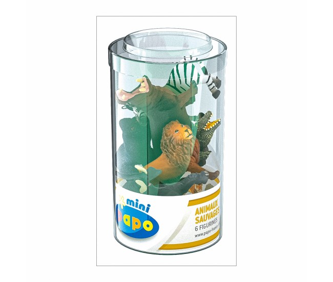 Papo figurina set 6 mini animale salbatice Papo figurina set 6 mini animale salbatice