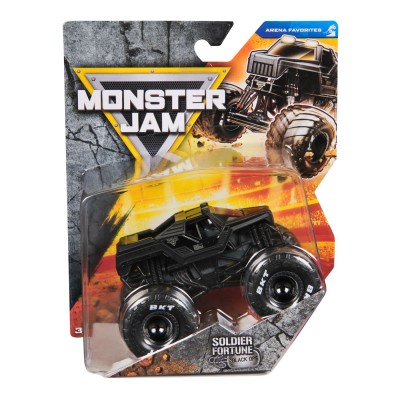 Monster jam masinuta metalica soldier fortune black ops scara 1 la 64