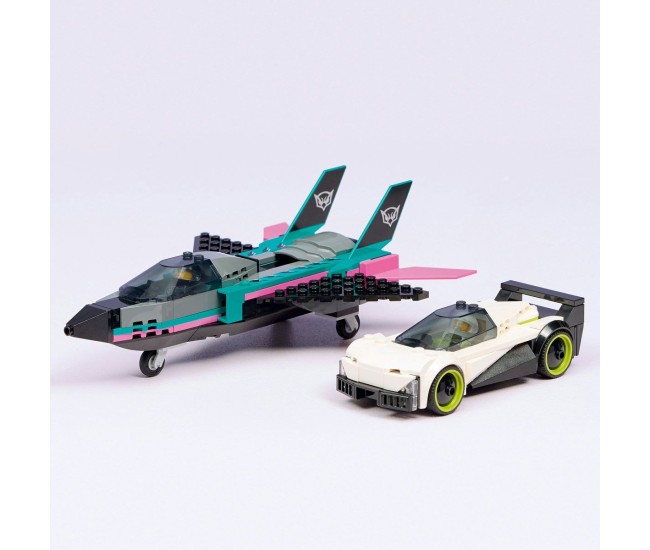 Lego city avion cu reactie vs masina 60489