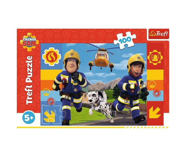 Puzzle trefl 100 pompierul sam mereu de ajutor