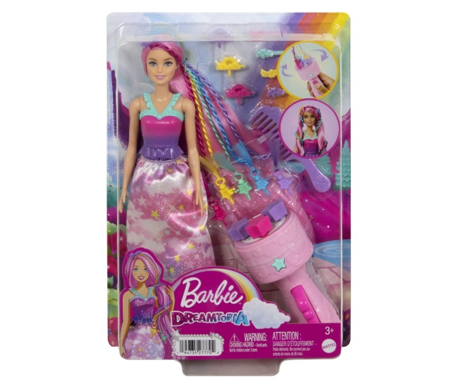 Barbie dreamtropia papusa cu aparat de coafat Barbie dreamtropia papusa cu aparat de coafat
