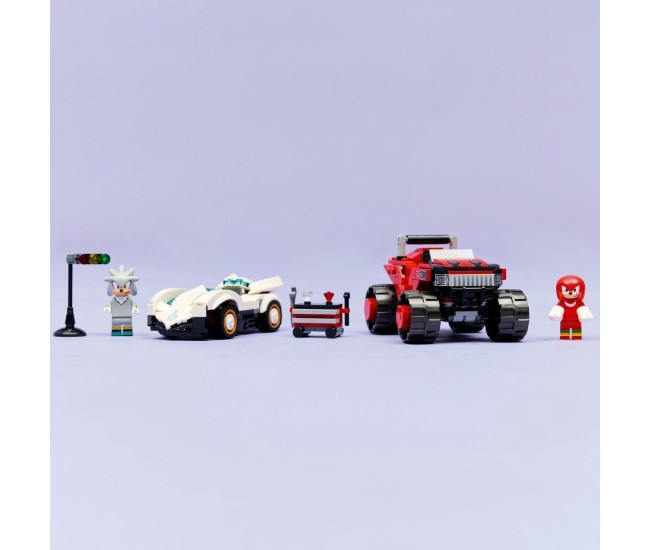 Lego sonic masina lui silver vs camionul gigant al lui knuckles 77118