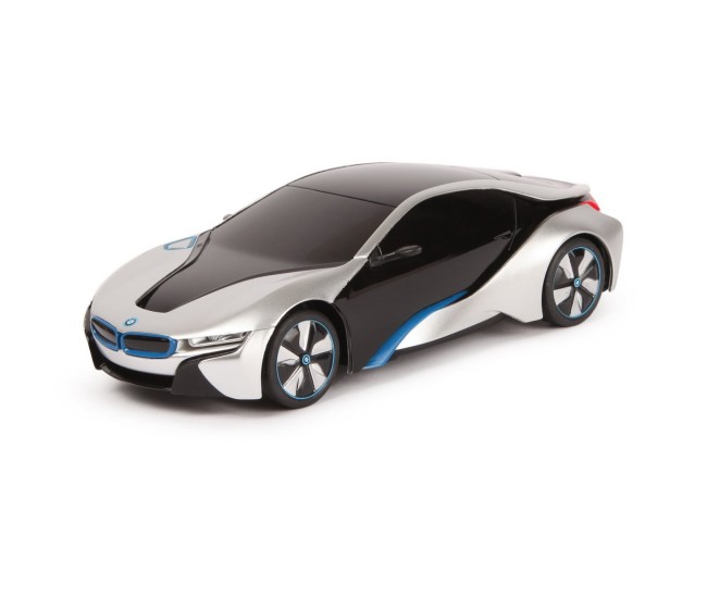 Masina cu telecomanda bmw i8 argintie scara 1 la 24 Masina cu telecomanda bmw i8 argintie scara 1 la 24