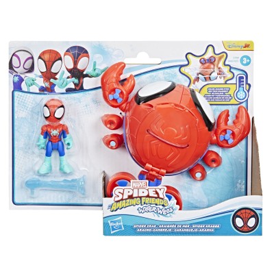 Spidey si prietenii lui uimitori marvel set figurina 7.6cm si submarinul crab paianjen
