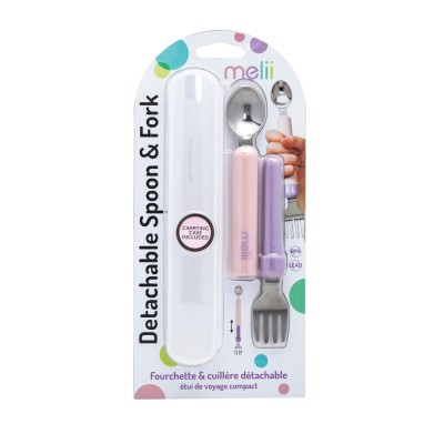 Set lingurita-furculita, melii, pink&purple Set lingurita-furculita, melii, pink&purple