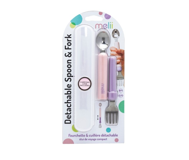 Set lingurita-furculita, melii, pink&purple Set lingurita-furculita, melii, pink&purple