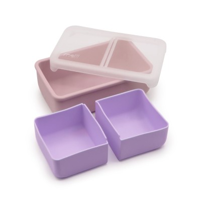 Cutie pranz bento cu compartimente detasabile, melii, pink purple