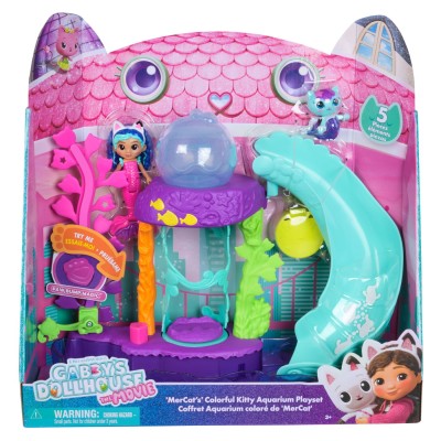 Gabbys dollhouse filmul set acvariul colorat cu figurina si accesorii