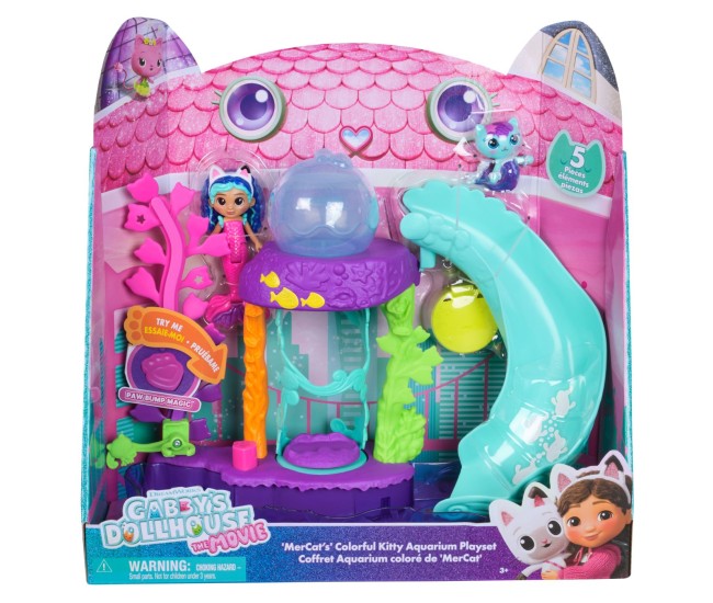 Gabbys dollhouse filmul set acvariul colorat cu figurina si accesorii Gabbys dollhouse filmul set acvariul colorat cu figurina si accesorii