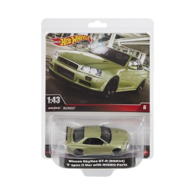 Hot wheels premium real riders masinuta metalica nissan skyline gt-r scara 1:43
