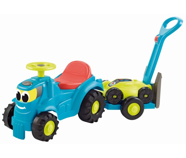 Ecoiffier set tractor ride cu remorca si cositoare