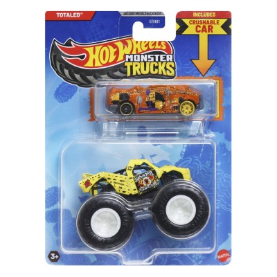 Hot wheels monster truck si masinuta metalica totaled