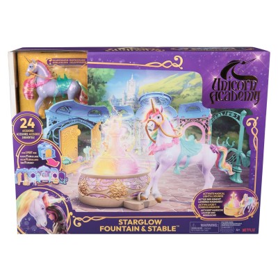Unicorn academy set de joaca fantana si grajd starglow si unicornul wildstar
