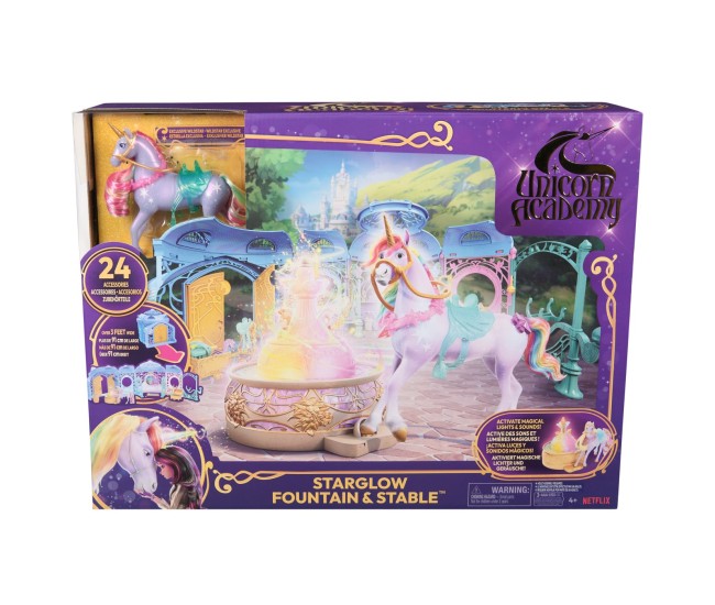 Unicorn academy set de joaca fantana si grajd starglow si unicornul wildstar Unicorn academy set de joaca fantana si grajd starglow si unicornul wildstar