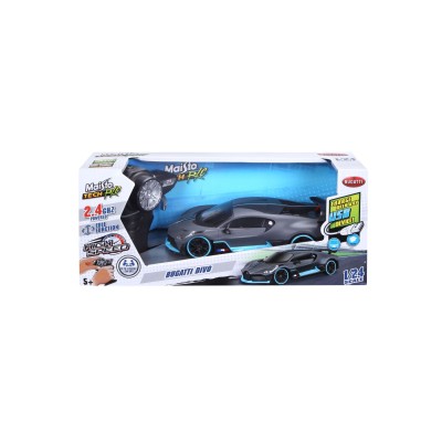 Maisto masinuta premium cu telecomanda bugatti divo 2.4 ghz reincarcabila scara 1 la 24