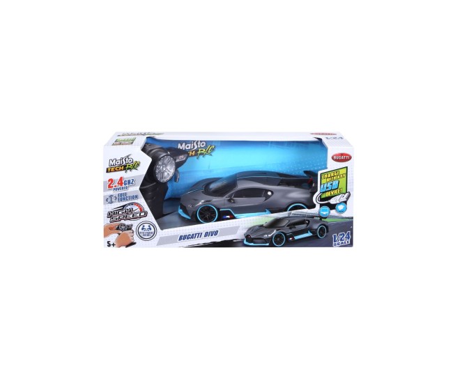Maisto masinuta premium cu telecomanda bugatti divo 2.4 ghz reincarcabila scara 1 la 24