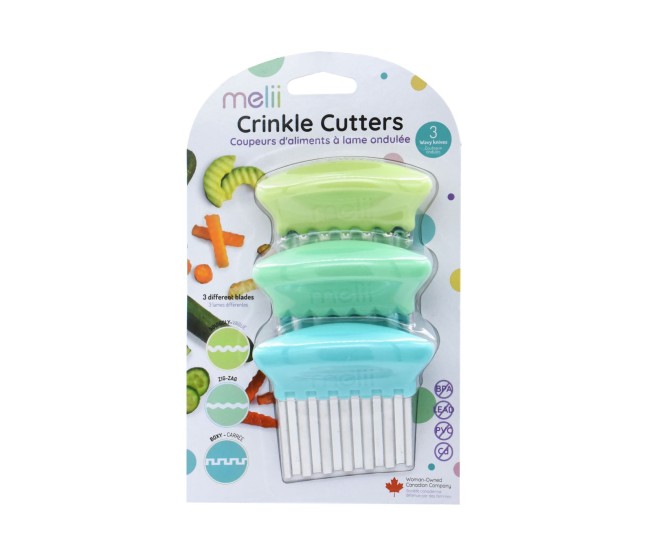 Set 3 cutite pentru gustari, melii, bleu mint lime